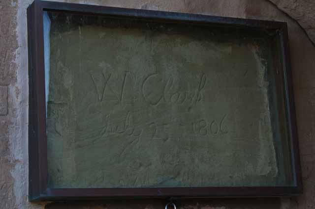 William Clark's signature on Pompeys Pillar